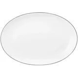 SELTMANN WEIDEN Lido Black Line Servierplatte oval 35 cm Porzellan Schwarz