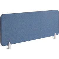 Beliani Schreibtisch Trennwand Akustik Polster blau 160 x 40 cm WALLY