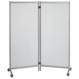 Paperflow Trennwand, transparent 76,0 x 160,0 cm mit Rollen, 2 St.