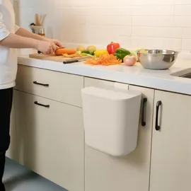Relaxdays Küchenmülleimer 9 l Beige