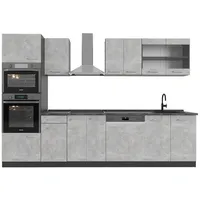 Vicco Küchenzeile R-Line 300 cm Grau