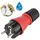 Maxtrack NV 48 L Schutzkontaktstecker Kunststoff Schwarz/Rot IP54