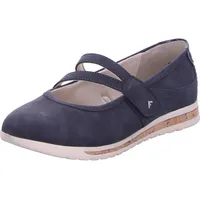 Jana Damen Ballerinas mit Klettverschluss Vegan, Blau (Navy), 42