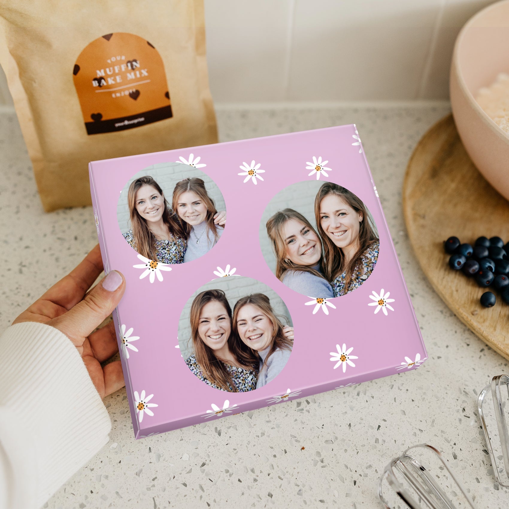 Muffin-Backmischung in personalisierter Geschenkbox