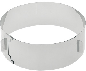 WESTMARK Tortenring, Zum Backen, Füllen und Schichten, Durchmesser verstellbar (160-300 mm)