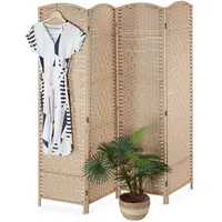 Relaxdays Paravent, 4-teilig, Faltbarer Raumtrenner, HxB: 180 x 180