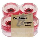 FunTomia Longboard FunTomia 4 Stück (LED) Longboard/Skateboard Rollen (Big Wheels) rot