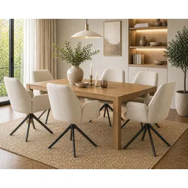 Actona Esszimmerstuhl Glenda Polyester beige 2er Set