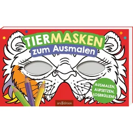 arsEdition Tiermasken zum Ausmalen 20 St. weiß