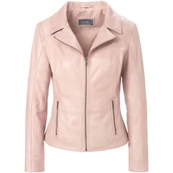 La veste en cuir avec col tailleur XL  MYBC rosé