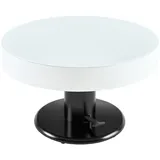 Mid.you Couchtisch, Schwarz, Weiß, Metall, Glas, Holzwerkstoff, rund, zylindrisch, 80x46x80 cm, höhenverstellbar, einfacher Aufbau, Wohnzimmer, Wohnzimmertische, Couchtische, Couchtische höhenverstellbar