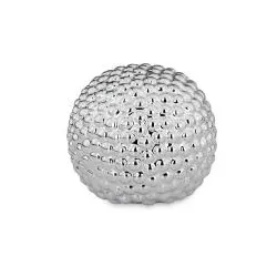 Kugel klein Perloptik silberglänzend (Ø 7,5 cm)
