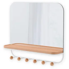 Umbra Wandgarderobe Estique 46 x 41 cm Weiß / Braun