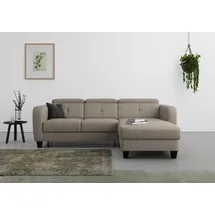 sit&more Ecksofa SIT & MORE "Belluci L-Form", braun (savannah), B:247cm H:85cm T:170cm, Sofas, Ecksofa, inklusive Federkern, wahlweise mit Bettfunktion und Bettkasten
