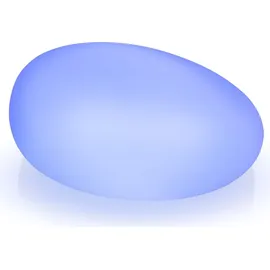 meineWunschleuchte 2er Set LED Solarsteine Garten Deko Weiß mit RGB Farbwechsel, Breite 40cm