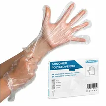 arnomed POLYGLOVE BOX PE-Einmalhandschuhe transparent, VE 100 Stück Damen