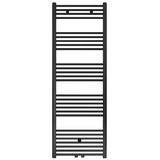 Belrad Badheizkörper - Mittelanschluss Schwarz Matt Gebürstet - 1600 x 600 (HxB)-828W