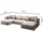GRAINGOLD Ecksofa U-Form Ardi U - Ecksofa mit Schlaffunktion, Bettkasten - Wohnlandschaft, Wohnzimmer Sofa - Eckcouch Dunkelblau (Monolith 77) - Dunkelblau