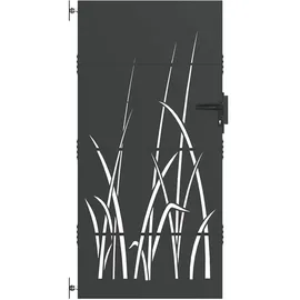 vidaXL Gartentor Schwarz 85 x 200 cm Pulverbeschichteter Stahl 42015868