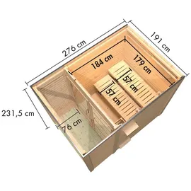 Karibu Gartensauna Saunahaus Angkor 1 Ohne Ofen inkl. 10-teiligem gratis Saunaset im Wert von 232,94 €