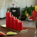 Deluxe Homeart LED Kerzenset MIA Echtwachs 4 Größen mit Batterien Fernb.