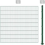 Arvotec Einstabmattenzaun ESSENTIAL 180 zum Einbetonieren, (Set, 9-St), Zaunhöhe 180 cm, Zaunlänge 2 - 60 m grün 8 m x 180 cm