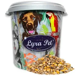 10 kg Lyra Pet® Streufutter aus der ALB-MÜHLE Terrassen-Mix schalenfrei in 30 L Tonne