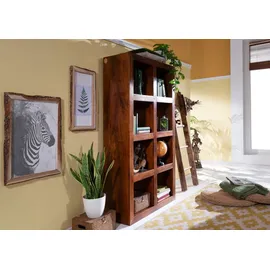 Massivmoebel24 Bücherregal CUBUS 96 x 35 x 174 cm Braun