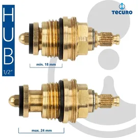 tecuro Universal Ventil Oberteil 1/2 Zoll Messing/Gold