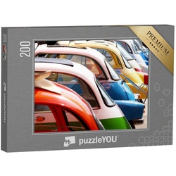 puzzleYOU Puzzle Bunte Oldtimer in einer Reihe, Bangkok, Thailand, 200 Puzzleteile, puzzleYOU-Kollektionen Oldtimer