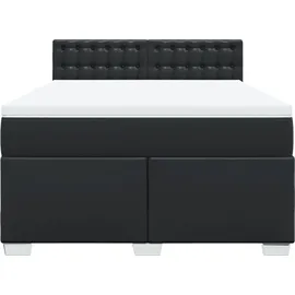 vidaXL Boxspringbett 140 x 200 cm Schwarz