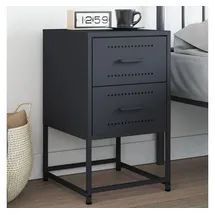 vidaXL Nachttisch Anthrazit 36x39x60,5 cm Stahl