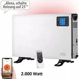 Sichler Haushaltsgeräte WLAN-Konvektor-Heizung, 2.000 W, App, Sprachsteuerung, Fernbedienung