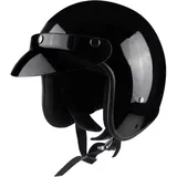 Motorradhelm Retro Vintage Cruiser Chopper Roller Cafe Racer Moto Helm 3/4 Jethelm für Frauen Männer