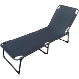 Lex Gartenliege 188 x 57 x 30 cm schwarz klappbar