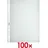 Herlitz Prospekthüllen DIN A4 transparent genarbt 0,08 mm, 100 St.