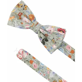 Prince BOWTIE Set Fliege+Tuch flower Mehrfarbig ST