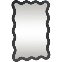 [en.casa] Wandspiegel Koster 90x60 cm Schwarz