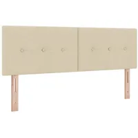 VidaXL Kopfteil Kopfteil mit Knopfheftung Creme 140 cm Stoff,