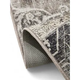 benuta Basic Waschbarer Teppich George - Grau 140x200 cm - Kunstfaser - Rechteckig & im Style: Vintage, Ethno-Style, Shabby Chic - Pflegeleicht für Wohnzimmer Schlafzimmer
