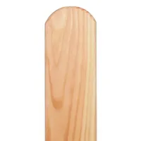 Zaunlatte halbrund Basel 3 x 8 x 120 cm – Holzlatte aus Douglasie – stabile Zaunbretter für Vorgartenzaun – ideale Holzzaunlatte für Garten