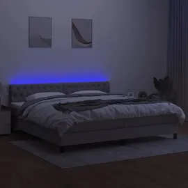 vidaXL Boxspringbett 200 x 200 cm Hellgrau