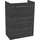 Fackelmann Waschbeckenunterschrank 44 x 60 x 24,3 cm Anthrazit/Schwarz Holzoptik