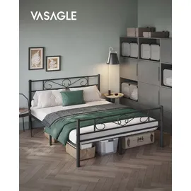 VASAGLE 160 x 200 cm Schwarz