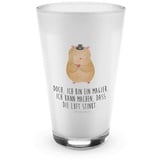 Mr. & Mrs. Panda Glas Hamster Hut - Transparent - Geschenk, Latte Macchiato, Tiere, Cappucc, Premium Glas, Edles Matt-Design