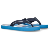 Tommy Hilfiger Damen Flip Flops Tommy Loves NY Beach Sandal Badeschuhe, Farbe:Blau, Schuhe NEU:EU 39 - 39 EU