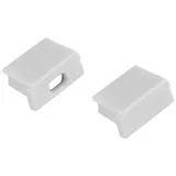 tktrading24 A15 LED Aluprofil Weiss mit Abdeckung - Premium LED-Profil - 2x Endkappen