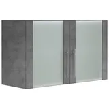 WIHO KÜCHEN Glashängeschrank »Cali« Front mit Glaseinsatz grau