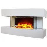 Chemin'Arte Lounge medium 2000W - Weiß - Kamin - mit Fernbedienung - LED-Flammeneffekt