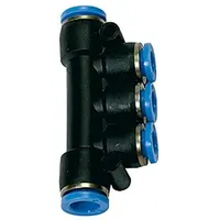 Riegler T-Mehrfachverteiler, Steckanschl. »Blaue Serie«, Schl.- Ø2x8/3x4